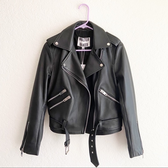Walter Baker Allison Leather Jacket Black Size XS - Picture 3 of 7